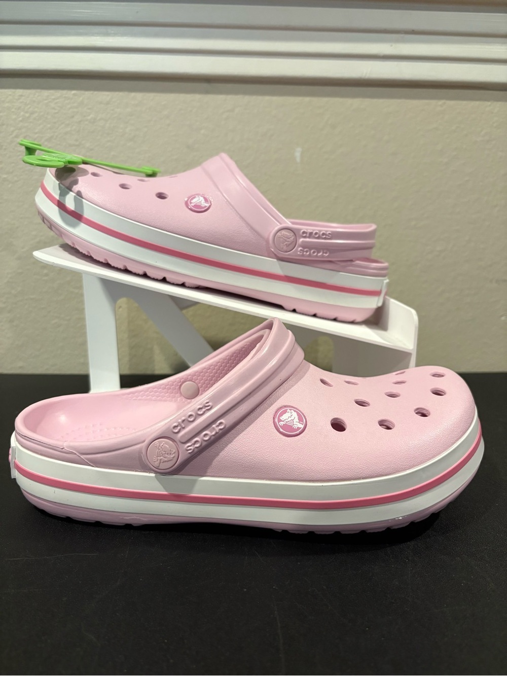 Crocs Kids Crocband Lightweight Slip-On Clogs, Ballerina Pink Youth Size 6Y New